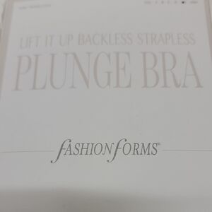 Fashion Forms Lift It Up Backless Strapless Plunge Bra - White